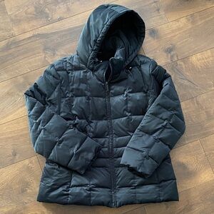 Calvin Klein Women’s Black Hooded Down Puffer Jacket 60/40 Fill - Flaw - size XL
